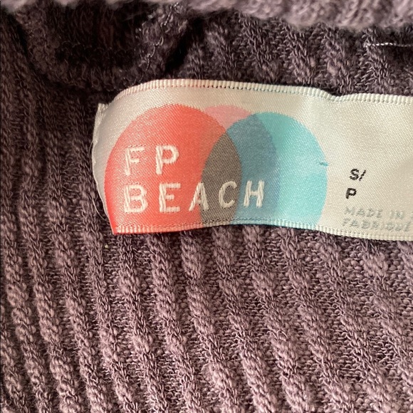 Free People Beach Cozy Purple Cowl Turtleneck Sweater - Picture 9 of 10